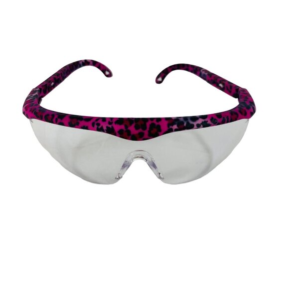 Pink Leopard Safety Glasses Glam Protective Eyewear Healthcare Workshop Fitness - Picture 2 of 5